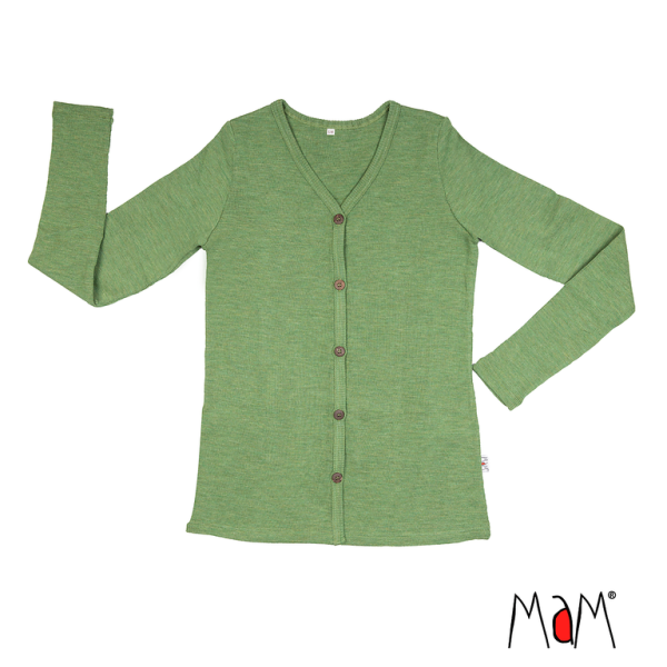 MaM Natural Woolies Cardigan aus Wolle mulesingfrei Jade Green